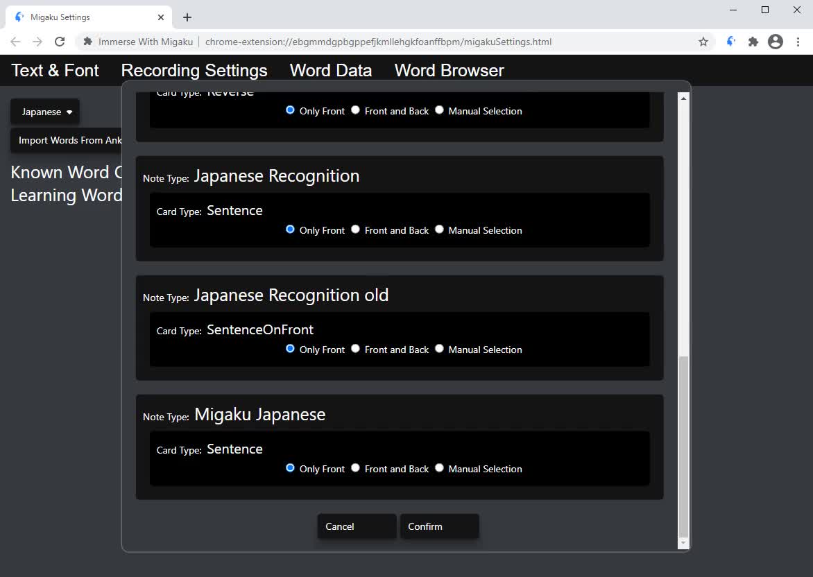 The Immerse with Migaku Browser Extension User's Manual